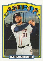 2021 Topps Heritage Base Set Abraham Toro #349 card