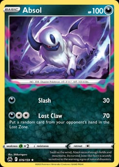 Crown Zenith Absol #76 card