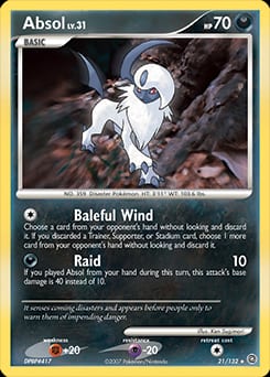 Secret Wonders Absol #21 card
