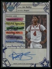 2024-25 Bowman University Chrome Course Load Autographs Ace Bailey #CLA-AB card