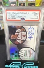 2024-25 Bowman University Chrome Eye Test Autographs Ace Bailey #ETA-AB card