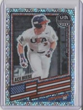 2026 Panini Stars and Stripes Prizm USA Material Ace Reese #185 card