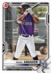 2021 Bowman Draft Base Set Adael Amador #BD-195 card