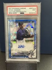 2021 Bowman Sapphire Edition Autographs Adael Amador #BSPA-AA card