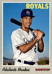 2019 Topps Heritage Base Set Adalberto Mondesi #89 card