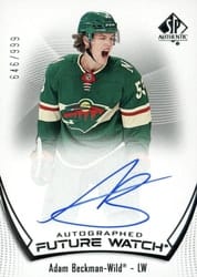 2021-22 SP Authentic Base Set Adam Beckman #164 card