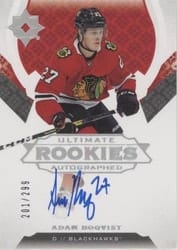 2019-20 Upper Deck Ultimate Collection Base Set Adam Boqvist #188 card