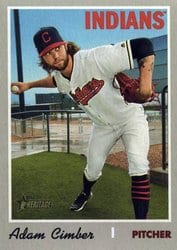 2019 Topps Heritage Base Set Adam Cimber #605 card