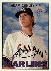 2016 Topps Heritage Base Set Adam Conley #533 card