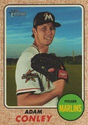 2017 Topps Heritage Base Set Adam Conley #698 card