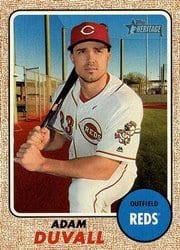 2017 Topps Heritage Base Set Adam Duvall #230 card