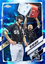 2021 Topps Chrome Update Sapphire Edition Base Set Adam Eaton / Carlos Rodon #US297 card
