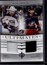 2024-25 Upper Deck Ultimate Collection Ulti-Mates Jersey Adam Fantilli/Kirill Marchenko #UTM-FM card