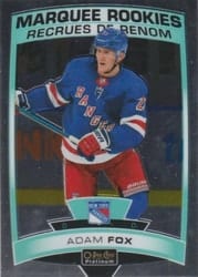 2019-20 O-Pee-Chee Platinum Base Set Adam Fox #178 card