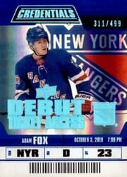 2019-20 Upper Deck Credentials Base Set Adam Fox #139 card