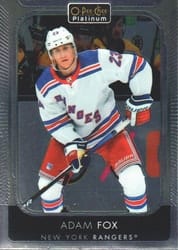2021-22 O-Pee-Chee Platinum Base Set Adam Fox #20 card