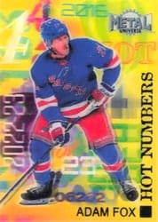2022-23 SkyBox Metal Universe Hot Numbers Adam Fox #HN-19 card