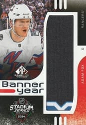 2024-25 SP Game Used 2024 Stadium Series Banner Year Relics Adam Fox #BYSS-AF card