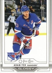 2025-26 Upper Deck O-Pee-Chee Glossy Adam Fox #OG-12 card