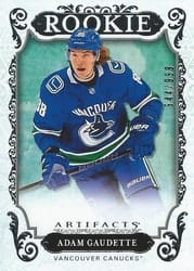 2018-19 Upper Deck Artifacts Base Set Adam Gaudette #178 card