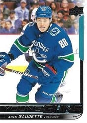 2018-19 Upper Deck Base Set Adam Gaudette #205 card