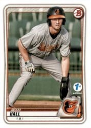 2020 Bowman 1st Edition Base Set Adam Hall #BFE-90 card