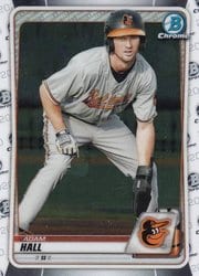 2020 Bowman Chrome Prospects Adam Hall #BCP-90 card