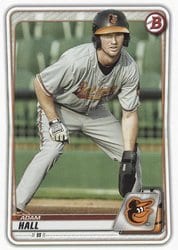 2020 Bowman Prospects Adam Hall #BP-90 card