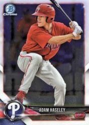 2018 Bowman Chrome Prospects Adam Haseley #BCP94 card