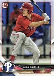 2018 Bowman Prospects Adam Haseley #BP94 card