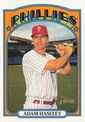 2021 Topps Heritage Base Set Adam Haseley #223 card