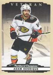 2022-23 Parkhurst Champions Base Set Adam Henrique #46 card