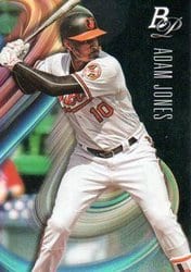 2018 Bowman Platinum Base Set Adam Jones #87 card