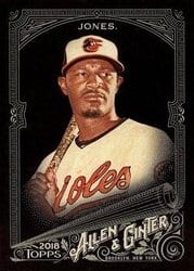 2018 Topps Allen & Ginter X Base Set Adam Jones #299 card