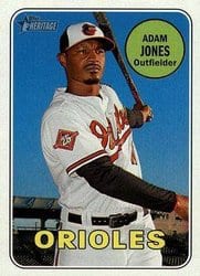 2018 Topps Heritage Base Set Adam Jones #37 card