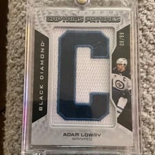 2025-26 Upper Deck Black Diamond Captains Patches Adam Lowry #CP-AL card