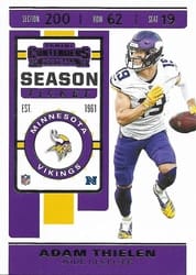 2019 Panini Contenders Base Set Adam Thielen #65 card