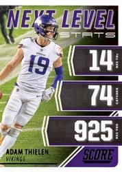 2021 Score Next Level Stats Adam Thielen #NL13 card