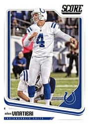 2018 Score Base Set Adam Vinatieri #140 card
