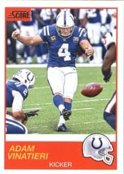 2019 Score Base Set Adam Vinatieri #60 card