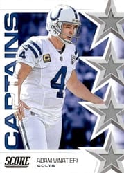 2019 Score Captains Adam Vinatieri #C-11 card