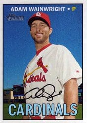 2016 Topps Heritage Base Set Adam Wainwright #640 card
