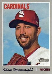 2019 Topps Heritage Base Set Adam Wainwright #584 card