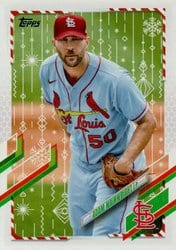 2021 Topps Holiday Base Set Adam Wainwright #HW133 card