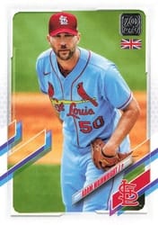 2021 Topps UK Edition Base Set Adam Wainwright #69 card
