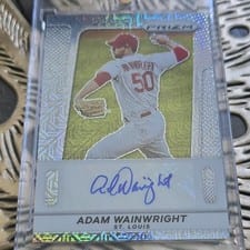 2024 Panini Prizm Throwback Signatures Adam Wainwright #9 card