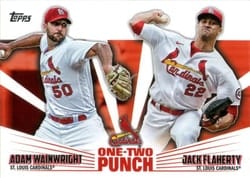 2023 Topps One-Two Punch Adam Wainwright / Jack Flaherty #12P-5 card