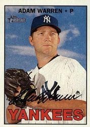 2016 Topps Heritage Base Set Adam Warren #596 card