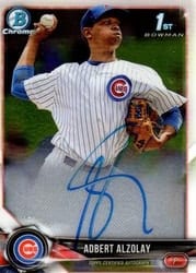 2018 Bowman Chrome Prospect Autographs Adbert Alzolay #CPA-AA card