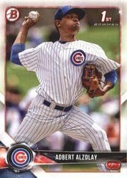 2018 Bowman Prospects Adbert Alzolay #BP145 card